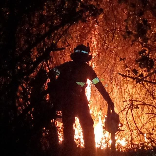 Rafa at work as a forest firefighter